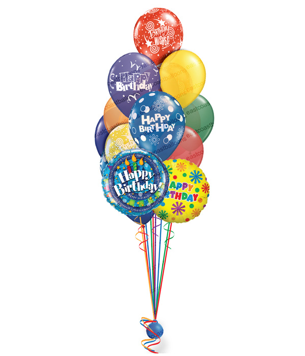 Prismatic Balloon Bouquet - Delivered to you by BalloonsDC.com