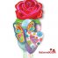 Red Rose with Butterfly Mother's Day Balloon Bouquet