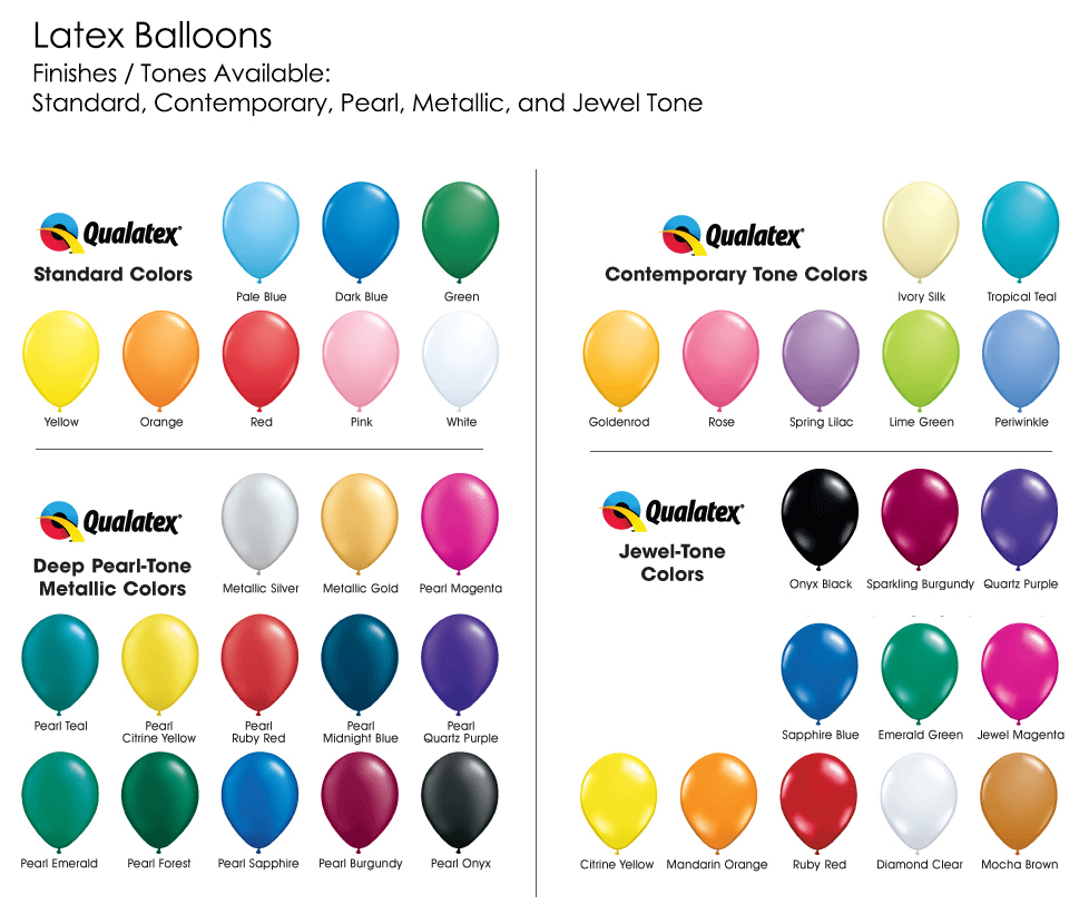 Tuftex Balloons Color Chart