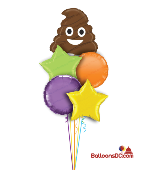 Poop Emoji Just for Fun Balloon Bouquet