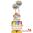 Birthday Cake AirLoonz with 2 Mylar Foil Balloons