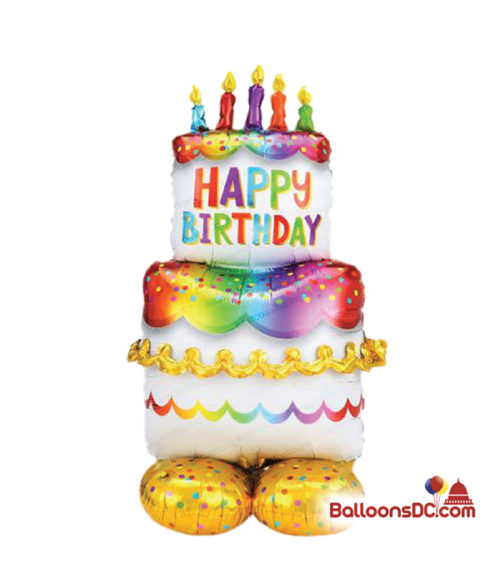 Birthday Cake AirLoonz Mylar Foil Balloon