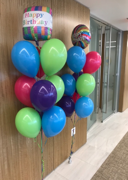 birthday balloons arrangement