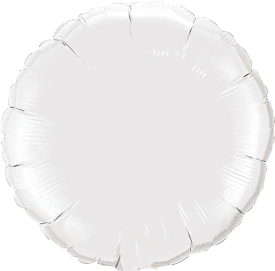 Qualatex White Mylar Foil Balloon