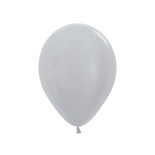 Silver Metallic Latex Balloon